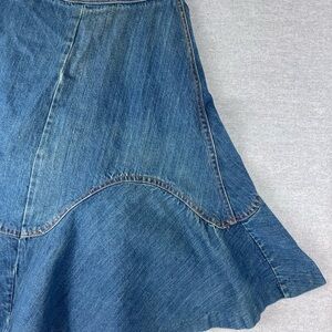 vintage jean skirt asymmetrical high waist 24 small